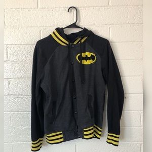 Black Varsity Style Batman Letterman Jacket